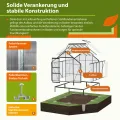 Vitavia Gewächshaus Apollo 6200" schwarz | 6,2 m² | 6 mm HKP | Inkl. Stahlfundament | Barrierefreier Zugang | Tür für Vorhängeschloss | Einfacher Aufbau | Langlebig & Wetterfest - Thumbnail 6