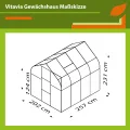 Vitavia Gewächshaus Orion 5000" | 5,0 m² | 3 mm ESG | Schwarz pulverbeschichtet | Formschönes Runddach | Doppelschiebetür & Dachfenster | Langlebig & stilvoll - Thumbnail 2