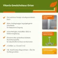 Vitavia Gewächshaus Orion 5000" | 5,0 m² | 3 mm ESG | Schwarz pulverbeschichtet | Formschönes Runddach | Doppelschiebetür & Dachfenster | Langlebig & stilvoll - Thumbnail 4