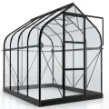 Vitavia Gewächshaus Orion 5000" | 5,0 m² | 3 mm ESG | Schwarz pulverbeschichtet | Formschönes Runddach | Doppelschiebetür & Dachfenster | Langlebig & stilvoll - Thumbnail 10