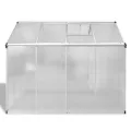 Festnight Gewächshaus mit Fundament 242x190x195 cm 4,6 m² Gewächshäuser mit Fundamentrahmen Gewaechshaus Alu Foliengewächshaus Aluminium Tomatenhaus Treibhaus - Thumbnail 4