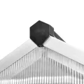 Festnight Gewächshaus mit Fundament 302x250x195 cm 7,55 m² Gewächshäuser mit Fundamentrahmen Gewaechshaus Alu Foliengewächshaus Aluminium Tomatenhaus Treibhaus - Thumbnail 7