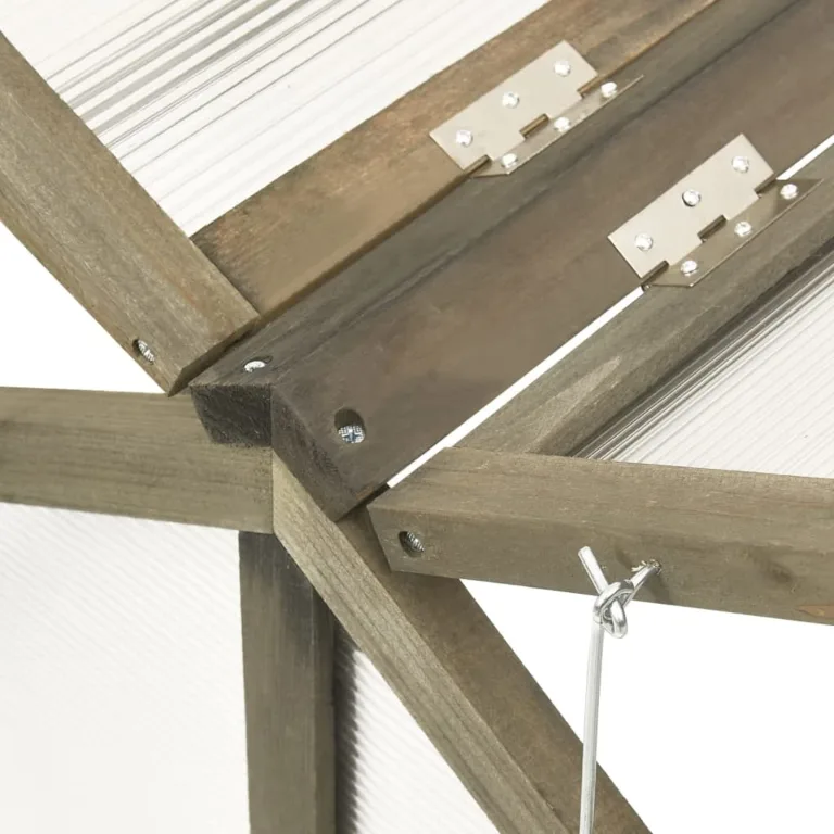 Festnight Frühbeet Gewächshaus Mini Frühbeetaufsatz Frühbeetkasten Holz Hochbeet Abdeckung Kleines Treibhaus Pflanzkasten Minigewächshaus Blumenkasten mit Dach 114x80x50 cm – Bild 2