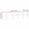 vidaXL Hochbeet Braun 400 x 80 x 81 cm Stahl, Garten- und Terrassenpflanzentopf aus Stahl, langlebig, modern, für Blumen und Pflanzen, minimalistisches Design - Thumbnail 3