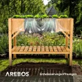 Arebos Hochbeet aus Holz mit Ablagefach | für Garten, Balkon und Terrasse | Innenleben mit Schutzvlies ausgestattet | 119 x 53 x 90 cm | Pflanzkasten & Blumenkasten | Pflanzbeet, Frühbeet - Thumbnail 7