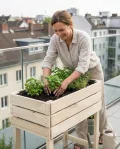 Hochbeet auf Stelzen STELZO M 85x40x75 (BxTxH) - Erhöhtes Blumenbeet aus Holz für Innen- & Außenbereich - Kräuterbeet aus natürlicher Kiefer für Garten, Balkon und Terrasse, 100% Nachhaltig - Thumbnail 7