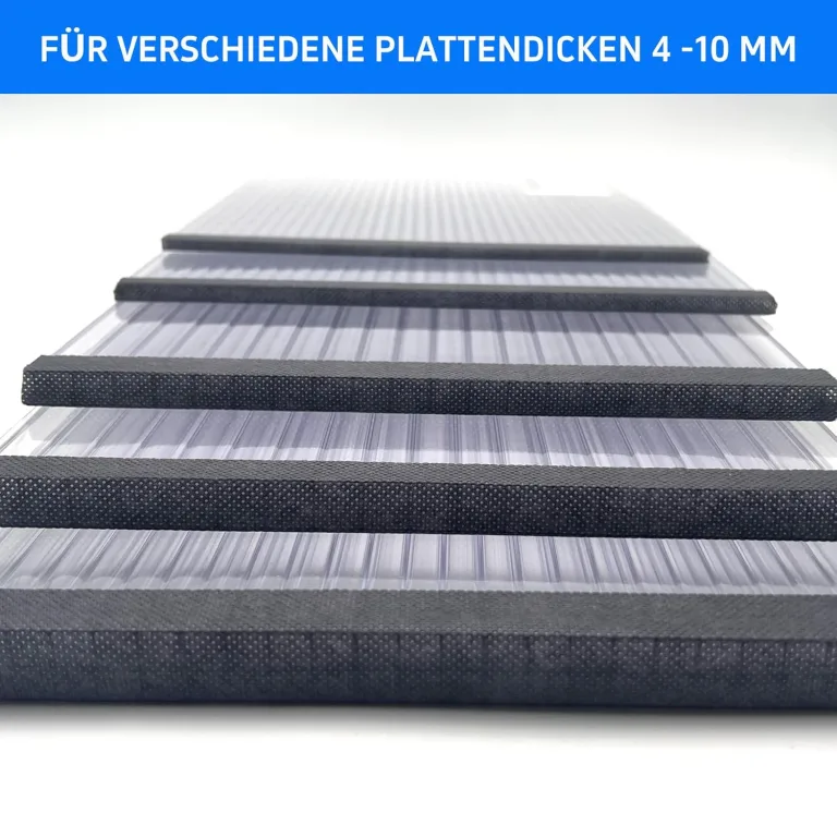 Gewächshaus Klebeband Anti Dust Tape 10m, Selbstklebend Kantenverschlussband für Stegplatten und Hohlkammerplatten von 4-10 mm (25mm Breit) – Bild 4