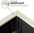 Hochbeet auf Stelzen STELZO L 123x61x75 (BxTxH) - Erhöhtes Blumenbeet aus Holz für Innen- & Außenbereich - Kräuterbeet aus natürlicher Kiefer für Garten, Balkon und Terrasse 100% Nachhaltig - Thumbnail 5