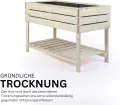 Hochbeet auf Stelzen STELZO L 123x61x75 (BxTxH) - Erhöhtes Blumenbeet aus Holz für Innen- & Außenbereich - Kräuterbeet aus natürlicher Kiefer für Garten, Balkon und Terrasse 100% Nachhaltig - Thumbnail 7