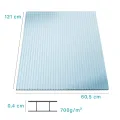 Gewächshausplatten 5 Stk. | Hohlkammerplatten Doppelstegplatten 4mm | Platten für Gewächshaus | 605 x 1210 mm - Thumbnail 2