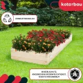 KOTARBAU® Tiefbeet Blumenkasten aus Holz 200x100x27cm Pflanzkästen Naturfarbe Hochbeet Kräuterbeete Pflanzkübel groß Anzuchtbeet Hochbeete für Garten Gemüsezucht Gemüsekiste + Handschuhe mit Krallen - Thumbnail 4