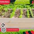 KOTARBAU® Tiefbeet Blumenkasten aus Holz 200x100x27cm Pflanzkästen Naturfarbe Hochbeet Kräuterbeete Pflanzkübel groß Anzuchtbeet Hochbeete für Garten Gemüsezucht Gemüsekiste + Handschuhe mit Krallen - Thumbnail 2