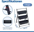 Maximex Vertikales Hochbeet 3 Etagen, mit 3 Pflanzkästen, wetterbeständig, verstellbare Neigung, Drainage, für Balkon und Terrasse, 56,5 x 85 x 61 cm, Metall/Kunststoff - Thumbnail 8