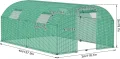 Gewächshaus Foliengewächshaus 3x4 m Folientunnel Tomatengewächshaus Tomatenhaus 12 m² mit 4 Fenster Treibhaus Tomatendach Gartengewächshäuser für Anzucht & Pflanzenzucht - Thumbnail 2