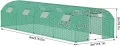Gewächshaus Foliengewächshaus 3x8 m Folientunnel Tomatengewächshaus Tomatenhaus 24 m² mit 8 Fenster Treibhaus Tomatendach Gartengewächshäuser für Anzucht & Pflanzenzucht - Thumbnail 2
