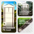 Arebos Premium Foliengewächshaus Gewächshaus mit 4 Etagen - 70 x 50 x 158 cm Treibhaus mit 4 Regalen - Platzsparend, Hochwertiges Anzuchthaus Garten Balkon Stabil & Einfach zu Montieren - Thumbnail 6
