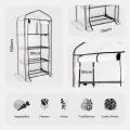 Arebos Premium Foliengewächshaus Gewächshaus mit 4 Etagen - 70 x 50 x 158 cm Treibhaus mit 4 Regalen - Platzsparend, Hochwertiges Anzuchthaus Garten Balkon Stabil & Einfach zu Montieren - Thumbnail 8