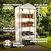 Arebos Premium Foliengewächshaus Gewächshaus mit 4 Etagen - 70 x 50 x 158 cm Treibhaus mit 4 Regalen - Platzsparend, Hochwertiges Anzuchthaus Garten Balkon Stabil & Einfach zu Montieren - Thumbnail 2
