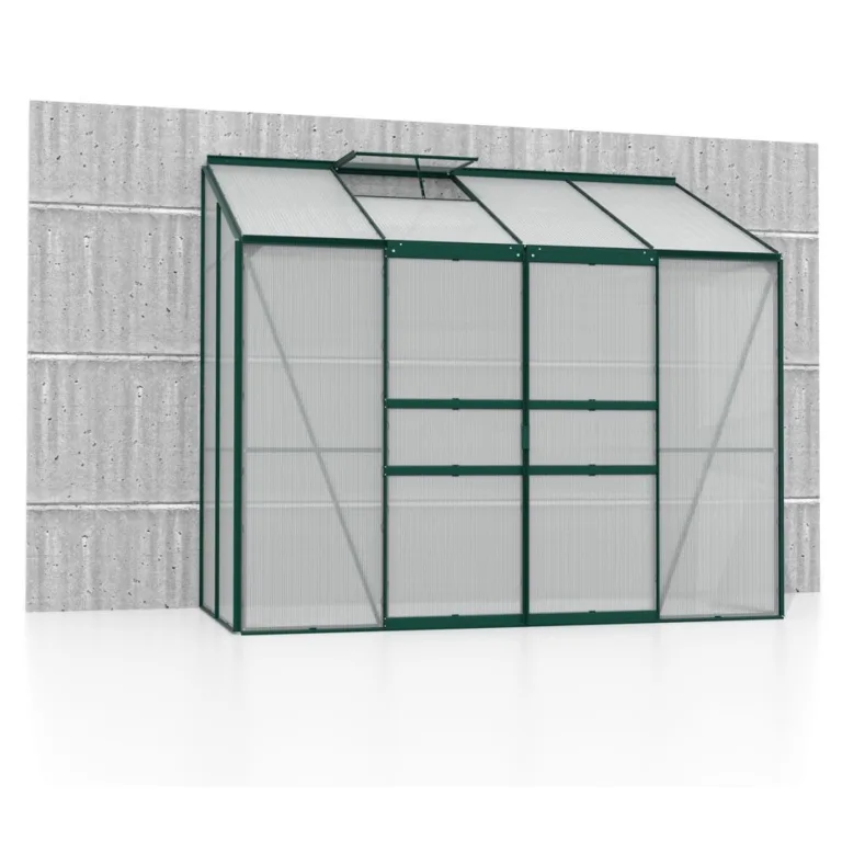 Vitavia Anlehn-Gewächshaus Styx 1300", schwarz, 1,3 m², 3 mm ESG | Wetterfestes & stabiles Wand-Gewächshaus zur Pflanzenanzucht | Ideales Treibhaus für Gemüse, Kräuter & Blumen – Bild 8