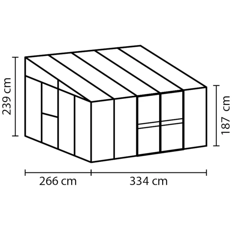 Vitavia Anlehn-Gewächshaus Helena 8600", Aluminium, 8,6 m², 3 mm ESG, 10 mm HKP | Wetterfestes & stabiles Wand-Gewächshaus zur Pflanzenanzucht | Ideales Treibhaus für Gemüse, Kräuter & Blumen – Bild 3