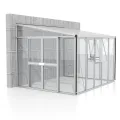 Vitavia Anlehn-Gewächshaus Helena 8600", Aluminium, 8,6 m², 3 mm ESG, 10 mm HKP | Wetterfestes & stabiles Wand-Gewächshaus zur Pflanzenanzucht | Ideales Treibhaus für Gemüse, Kräuter & Blumen - Thumbnail 2