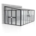 Vitavia Anlehn-Gewächshaus Helena 11900", schwarz, 11,9 m², 3 mm ESG, 10 mm HKP | Wetterfestes & stabiles Wand-Gewächshaus zur Pflanzenanzucht | Ideales Treibhaus für Gemüse, Kräuter & Blumen - Thumbnail 2