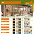 Vitavia Anlehn-Gewächshaus Ida 5200", smaragd grün, 5,2 m², 6 mm HKP | Wetterfestes & stabiles Wand-Gewächshaus zur Pflanzenanzucht | Ideales Treibhaus für Gemüse, Kräuter & Blumen - Thumbnail 3