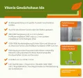 Vitavia Anlehn-Gewächshaus Ida 5200", smaragd grün, 5,2 m², 6 mm HKP | Wetterfestes & stabiles Wand-Gewächshaus zur Pflanzenanzucht | Ideales Treibhaus für Gemüse, Kräuter & Blumen - Thumbnail 4