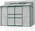 Vitavia Anlehn-Gewächshaus Ida 5200", smaragd grün, 5,2 m², 6 mm HKP | Wetterfestes & stabiles Wand-Gewächshaus zur Pflanzenanzucht | Ideales Treibhaus für Gemüse, Kräuter & Blumen - Thumbnail 1