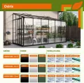 Vitavia Anlehn-Gewächshaus Osiris 7800", smaragd, 7,8 m², 4 mm HKP | Wetterfestes & stabiles Wand-Gewächshaus zur Pflanzenanzucht | Ideales Treibhaus für Gemüse, Kräuter & Blumen - Thumbnail 3