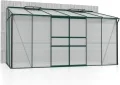 Vitavia Anlehn-Gewächshaus Osiris 7800", smaragd, 7,8 m², 4 mm HKP | Wetterfestes & stabiles Wand-Gewächshaus zur Pflanzenanzucht | Ideales Treibhaus für Gemüse, Kräuter & Blumen - Thumbnail 1