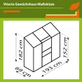 Vitavia Anlehn-Gewächshaus Ida 1300", Aluminium eloxiert, 1,3 m², 3 mm ESG | Wetterfestes & stabiles Wand-Gewächshaus zur Pflanzenanzucht | Ideales Treibhaus für Gemüse, Kräuter & Blumen - Thumbnail 2