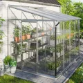 Vitavia Anlehn-Gewächshaus Ida 1300", Aluminium eloxiert, 1,3 m², 3 mm ESG | Wetterfestes & stabiles Wand-Gewächshaus zur Pflanzenanzucht | Ideales Treibhaus für Gemüse, Kräuter & Blumen - Thumbnail 10