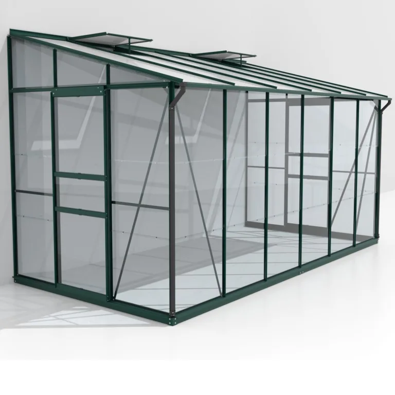 Vitavia Anlehn-Gewächshaus Osiris 5200", smaragd, 5,2 m², 4 mm HKP | Wetterfestes & stabiles Wand-Gewächshaus zur Pflanzenanzucht | Ideales Treibhaus für Gemüse, Kräuter & Blumen – Bild 8