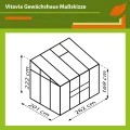 Vitavia Anlehn-Gewächshaus Osiris 5200", smaragd, 5,2 m², 4 mm HKP | Wetterfestes & stabiles Wand-Gewächshaus zur Pflanzenanzucht | Ideales Treibhaus für Gemüse, Kräuter & Blumen - Thumbnail 2