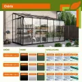 Vitavia Anlehn-Gewächshaus Osiris 5200", smaragd, 5,2 m², 4 mm HKP | Wetterfestes & stabiles Wand-Gewächshaus zur Pflanzenanzucht | Ideales Treibhaus für Gemüse, Kräuter & Blumen - Thumbnail 3