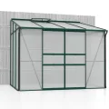 Vitavia Anlehn-Gewächshaus Osiris 5200", smaragd, 5,2 m², 4 mm HKP | Wetterfestes & stabiles Wand-Gewächshaus zur Pflanzenanzucht | Ideales Treibhaus für Gemüse, Kräuter & Blumen - Thumbnail 7