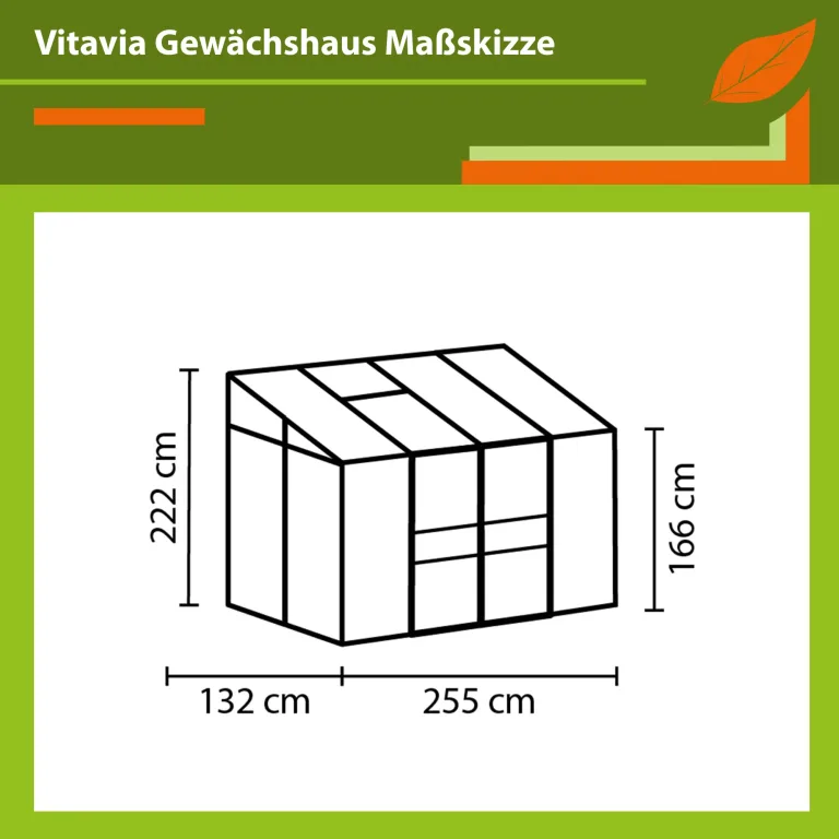 Vitavia Anlehn-Gewächshaus Styx 3300", Aluminium eloxiert, 3,3 m², 3 mm ESG | Wetterfestes & stabiles Wand-Gewächshaus zur Pflanzenanzucht | Ideales Treibhaus für Gemüse, Kräuter & Blumen – Bild 2