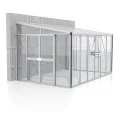 Vitavia Anlehn-Gewächshaus Helena 10200", Aluminium, 10,2 m², 3 mm ESG, 10 mm HKP | Wetterfestes & stabiles Wand-Gewächshaus zur Pflanzenanzucht | Ideales Treibhaus für Gemüse, Kräuter & Blumen - Thumbnail 2