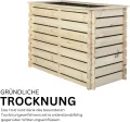 Hochbeet PLANTO 117x59x77 (BxTxH) aus Natürlicher Kiefer, Blumenbeet aus Holz, Wetterfest, Innen- und Außenbereich, Kräuterbeet für Garten, Balkon und Terrasse, Einfaches Stecksystem - Thumbnail 7