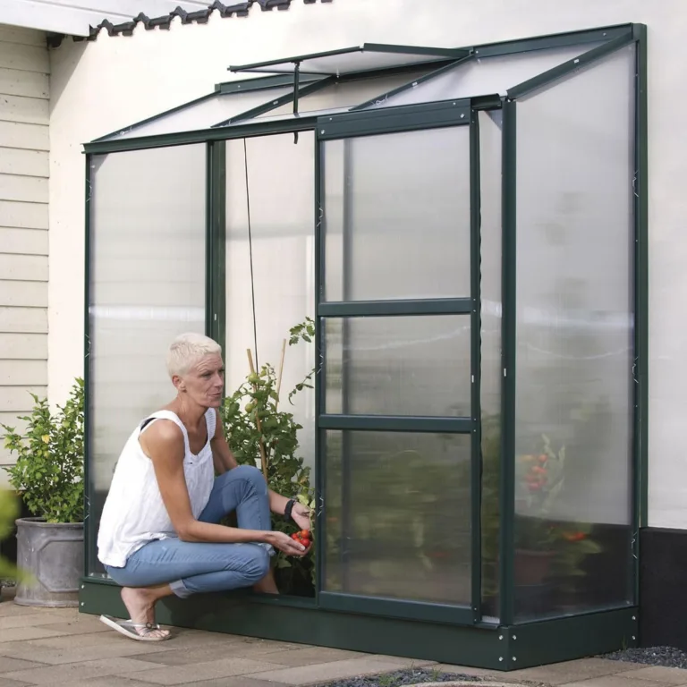Vitavia Anlehn-Gewächshaus Ida 1300", smaragd grün, 1,3 m², 4 mm HKP | Wetterfestes & stabiles Wand-Gewächshaus zur Pflanzenanzucht | Ideales Treibhaus für Gemüse, Kräuter & Blumen – Bild 1