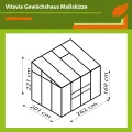 Vitavia Anlehn-Gewächshaus Ida 5200", schwarz, 5,2 m², 4 mm HKP | Wetterfestes & stabiles Wand-Gewächshaus zur Pflanzenanzucht | Ideales Treibhaus für Gemüse, Kräuter & Blumen - Thumbnail 2