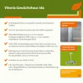 Vitavia Anlehn-Gewächshaus Ida 5200", schwarz, 5,2 m², 4 mm HKP | Wetterfestes & stabiles Wand-Gewächshaus zur Pflanzenanzucht | Ideales Treibhaus für Gemüse, Kräuter & Blumen - Thumbnail 4