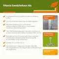 Vitavia Anlehn-Gewächshaus Ida 5200", schwarz, 5,2 m², 4 mm HKP | Wetterfestes & stabiles Wand-Gewächshaus zur Pflanzenanzucht | Ideales Treibhaus für Gemüse, Kräuter & Blumen - Thumbnail 10