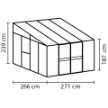 Vitavia Anlehn-Gewächshaus Helena 7000", schwarz, 7,0 m², 3 mm ESG, 10 mm HKP | Wetterfestes & stabiles Wand-Gewächshaus zur Pflanzenanzucht | Ideales Treibhaus für Gemüse, Kräuter & Blumen - Thumbnail 3
