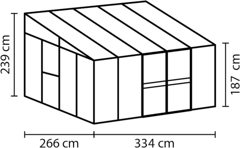 Vitavia Anlehn-Gewächshaus Helena 8600", schwarz, 8,6 m², 3 mm ESG, 10 mm HKP | Wetterfestes & stabiles Wand-Gewächshaus zur Pflanzenanzucht | Ideales Treibhaus für Gemüse, Kräuter & Blumen – Bild 3