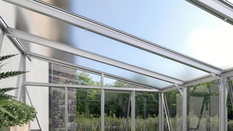 Vitavia Anlehn-Gewächshaus Helena 11900", Aluminium, 11,9 m², 3 mm ESG, 10 mm HKP | Wetterfestes & stabiles Wand-Gewächshaus zur Pflanzenanzucht | Ideales Treibhaus für Gemüse, Kräuter & Blumen – Bild 4