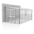 Vitavia Anlehn-Gewächshaus Helena 11900", Aluminium, 11,9 m², 3 mm ESG, 10 mm HKP | Wetterfestes & stabiles Wand-Gewächshaus zur Pflanzenanzucht | Ideales Treibhaus für Gemüse, Kräuter & Blumen - Thumbnail 2
