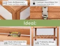 needs&wants® Großes Hochbeet mit Frühbeet-Aufsatz Abdeckung aus Holz für Garten Balkon, Pflanzbeet mit Gewächshaus Frühbeetkasten mit Deckel Dach Haube Ablage Pflanzkasten, 90 x 57 x 112,5 cm, braun - Thumbnail 4