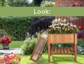needs&wants® Großes Hochbeet mit Frühbeet-Aufsatz Abdeckung aus Holz für Garten Balkon, Pflanzbeet mit Gewächshaus Frühbeetkasten mit Deckel Dach Haube Ablage Pflanzkasten, 90 x 57 x 112,5 cm, braun - Thumbnail 6
